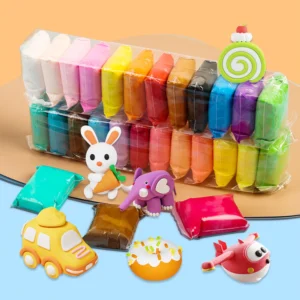 ดินเบาเสริมสร้างจินตนาการ ดินเบา 36 สีพร้อมอุปกรณ์สำหรับปั่น ไม่ติดมือ